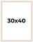 30x40 Wide Barnwood Picture Frame with UV-Resistant Acrylic & Acid Free Backing, Available in 6 Paint Finishes - Grey, Brown, White, and Black